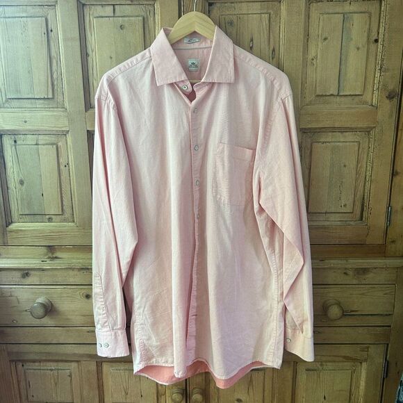 Peter Millar Large Pink Long Sleeve Button Front‎ Shirt - Flawed - Picture 1 of 9